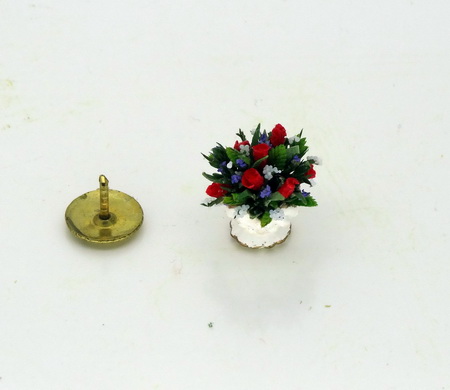 24th Scale Miniature Dollhouse Rose Bowl (image for) 24th Scale Miniature Dollhouse Rose Bowl